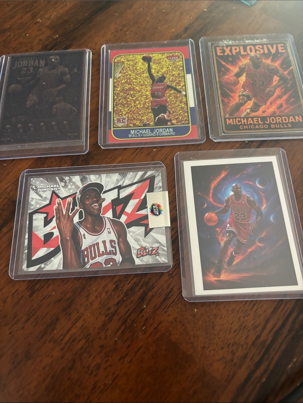 Michael Jordan Trading Card Lot - Red/Black/Gold Accents